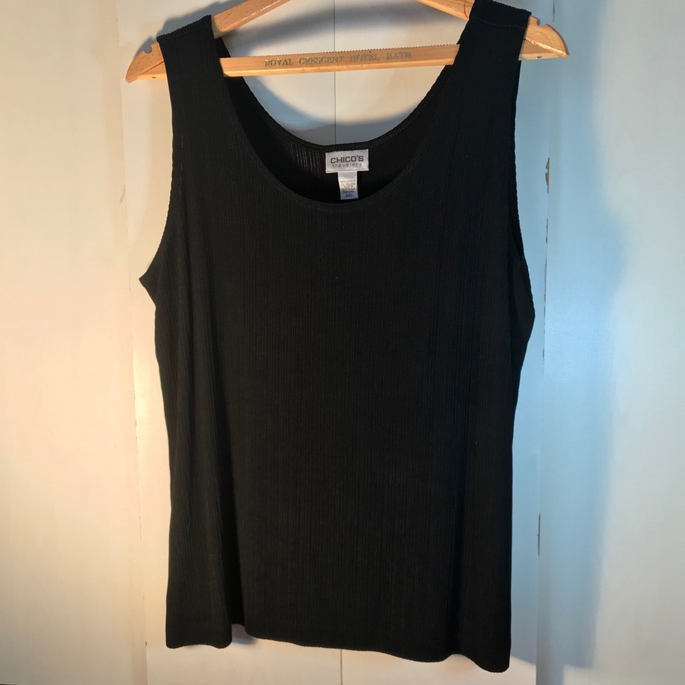 Chico’s Closest Staple! Black Ribbed Tank